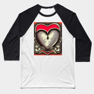 Crazy Hearts Vintage Baseball T-Shirt